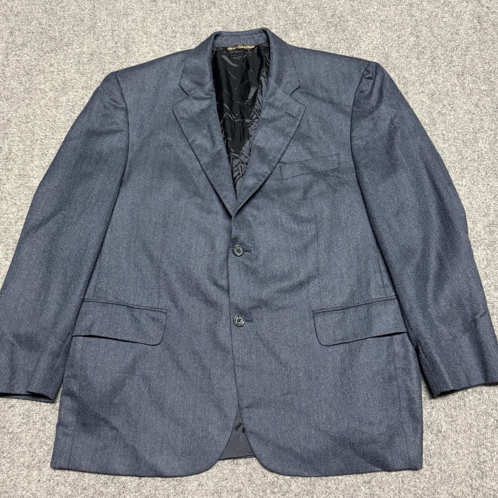 Loro Piana Jacket Mens 44 Blue Saks Fifth Avenue Blazer Sport Coat 100% Cashmere